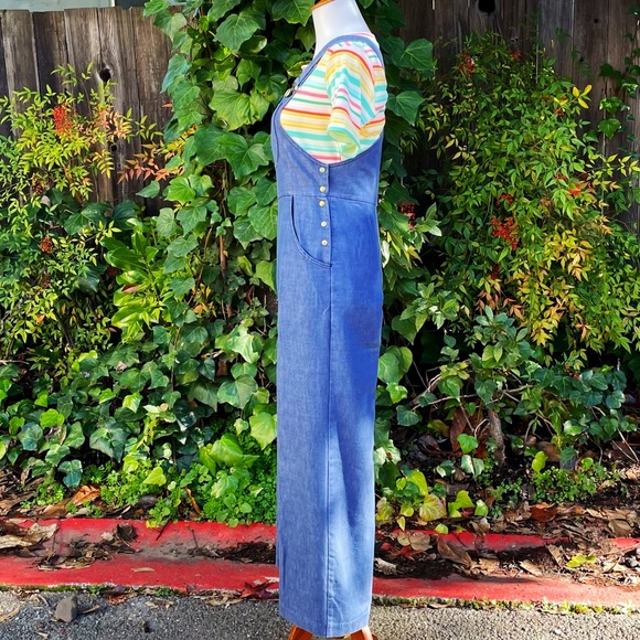 1970s Does 1940s Denim Bib Overalls - Picture 2 of 8
